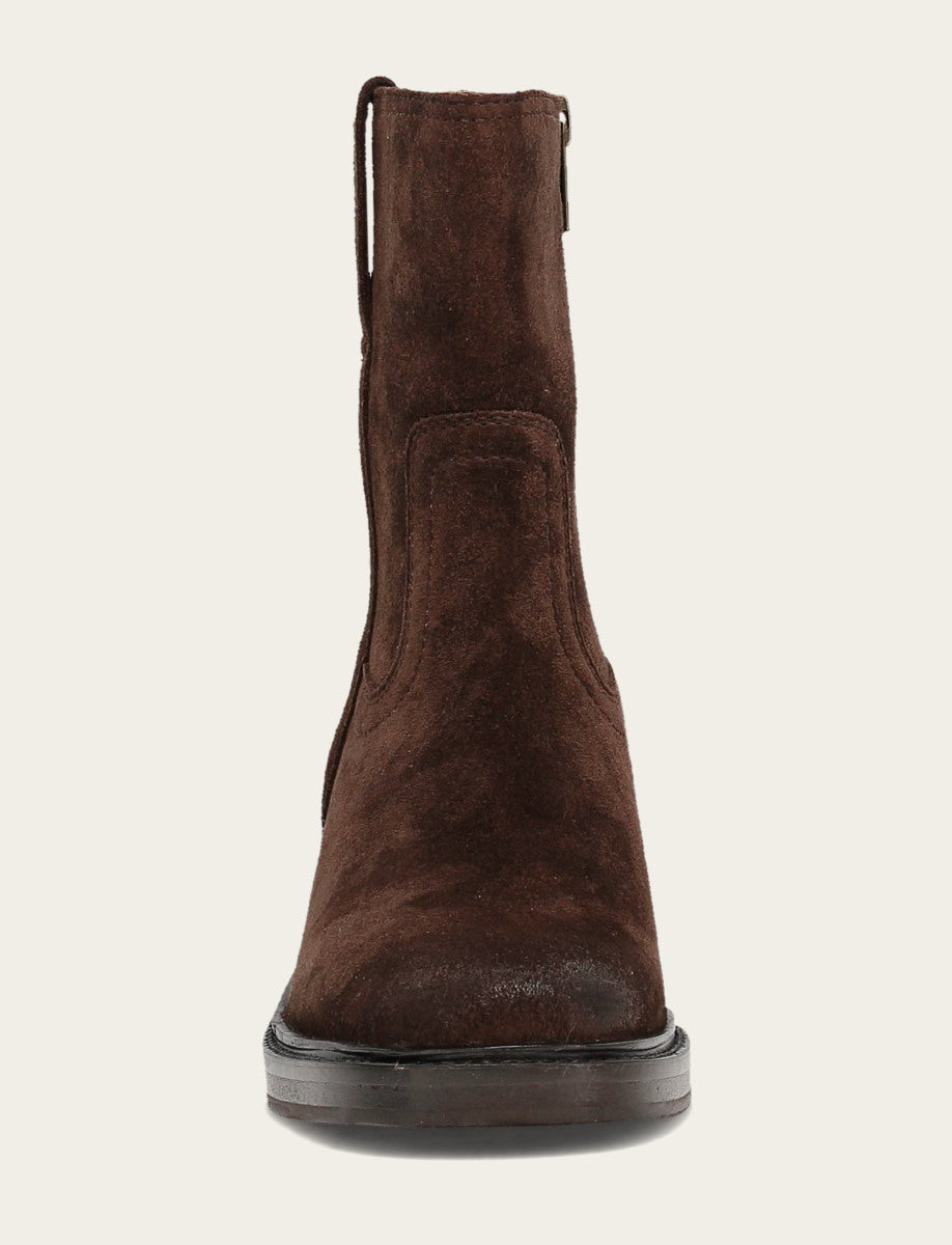 Frye Premium - Women's Chocolate Kate Short Inside Zip Boot