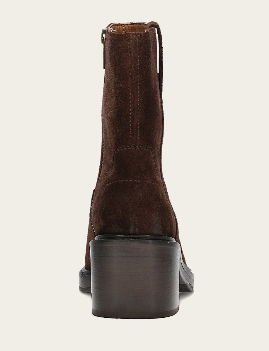 Frye Premium - Women's Chocolate Kate Short Inside Zip Boot