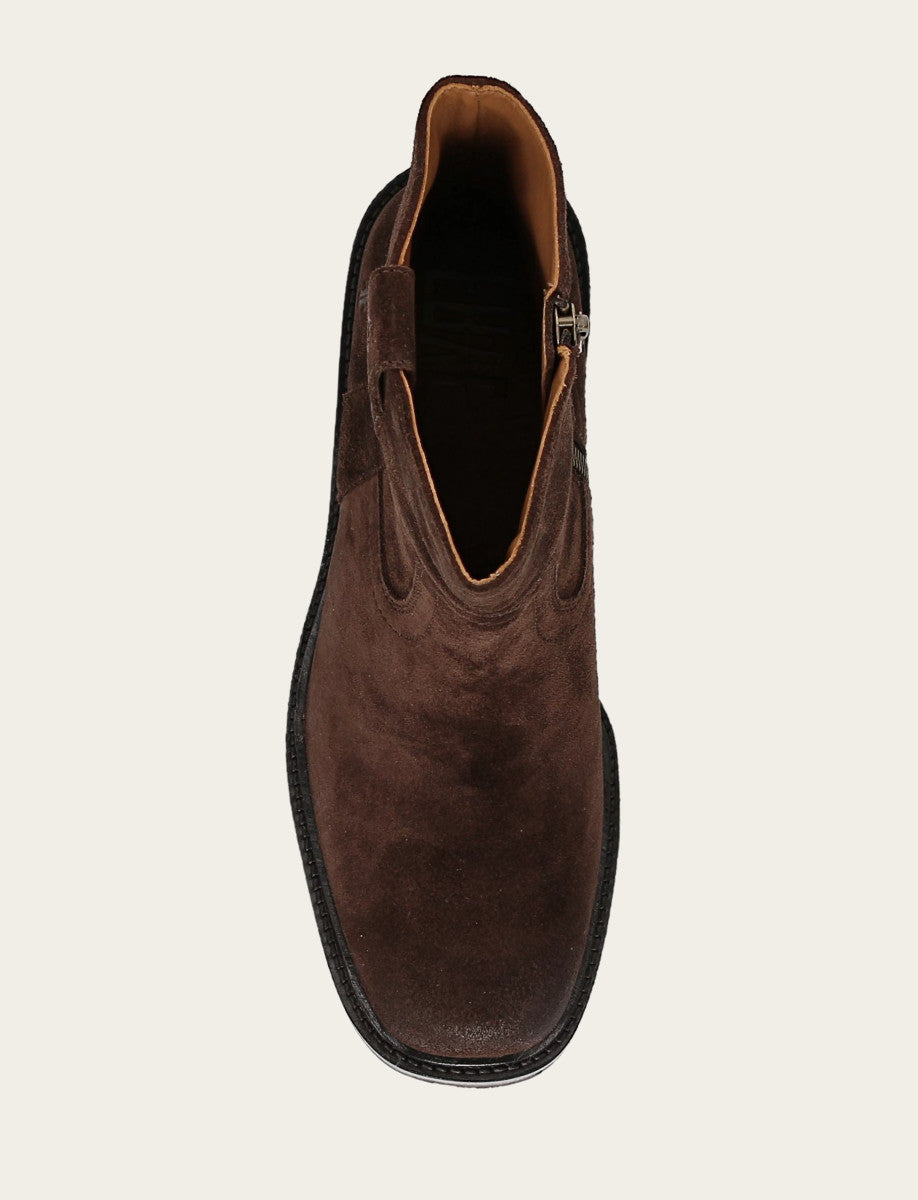Frye Premium - Women's Chocolate Kate Short Inside Zip Boot