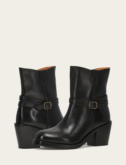 Frye Value - Women's Black Rylee Belted Inside Zip Boot