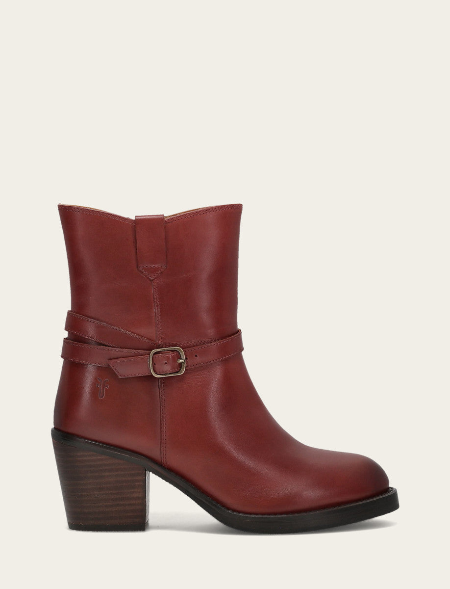 Frye Top Pick - Women's Cranberry Rylee Belted Inside Zip Boot