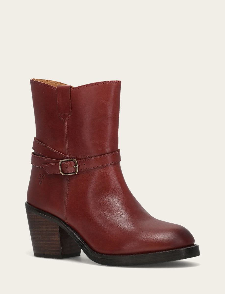 Frye Top Pick - Women's Cranberry Rylee Belted Inside Zip Boot