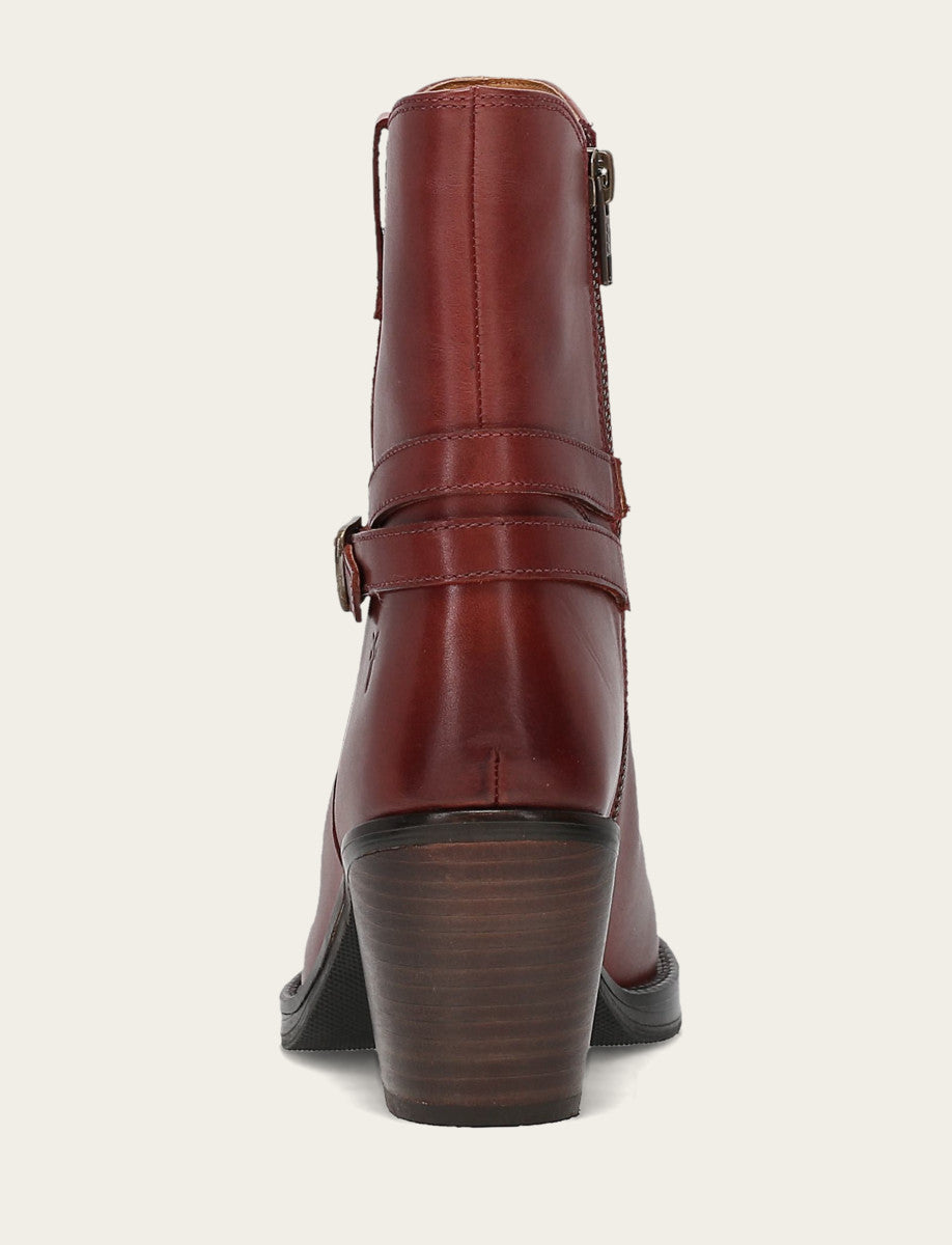 Frye Top Pick - Women's Cranberry Rylee Belted Inside Zip Boot