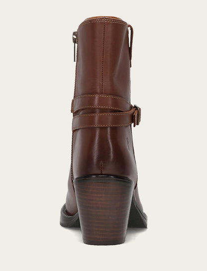 Frye Trusted - Women's Walnut Rylee Belted Inside Zip Boot