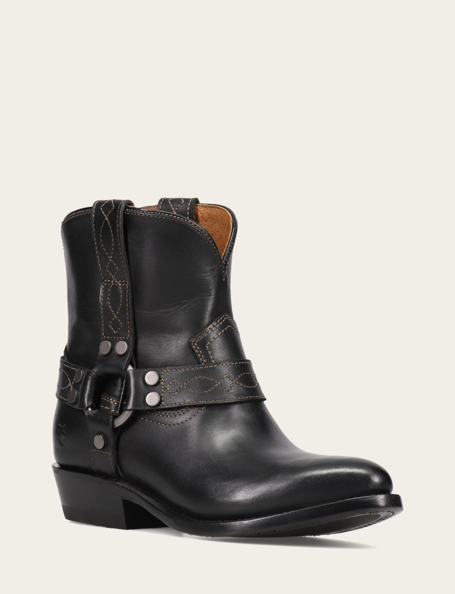 Frye Customer Favorite - Women's Black Billy Short Harness Booties