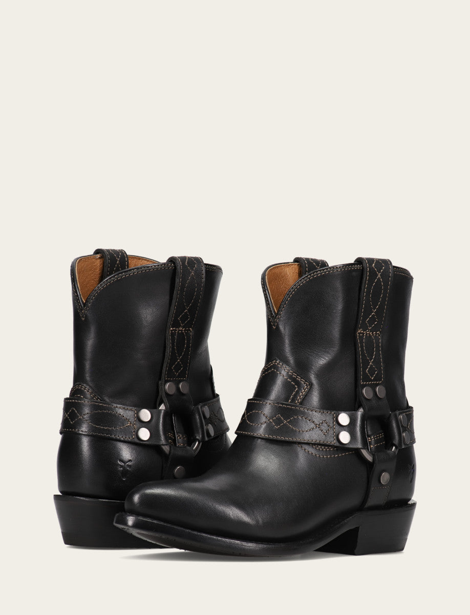 Frye Customer Favorite - Women's Black Billy Short Harness Booties