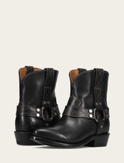 Frye Customer Favorite - Women's Black Billy Short Harness Booties