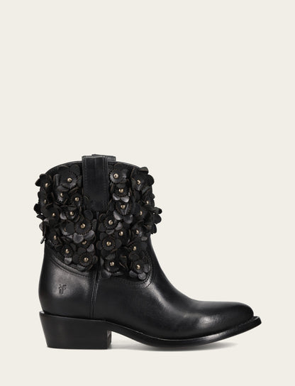 Frye Premium - Women's Black Billy Flower Boot