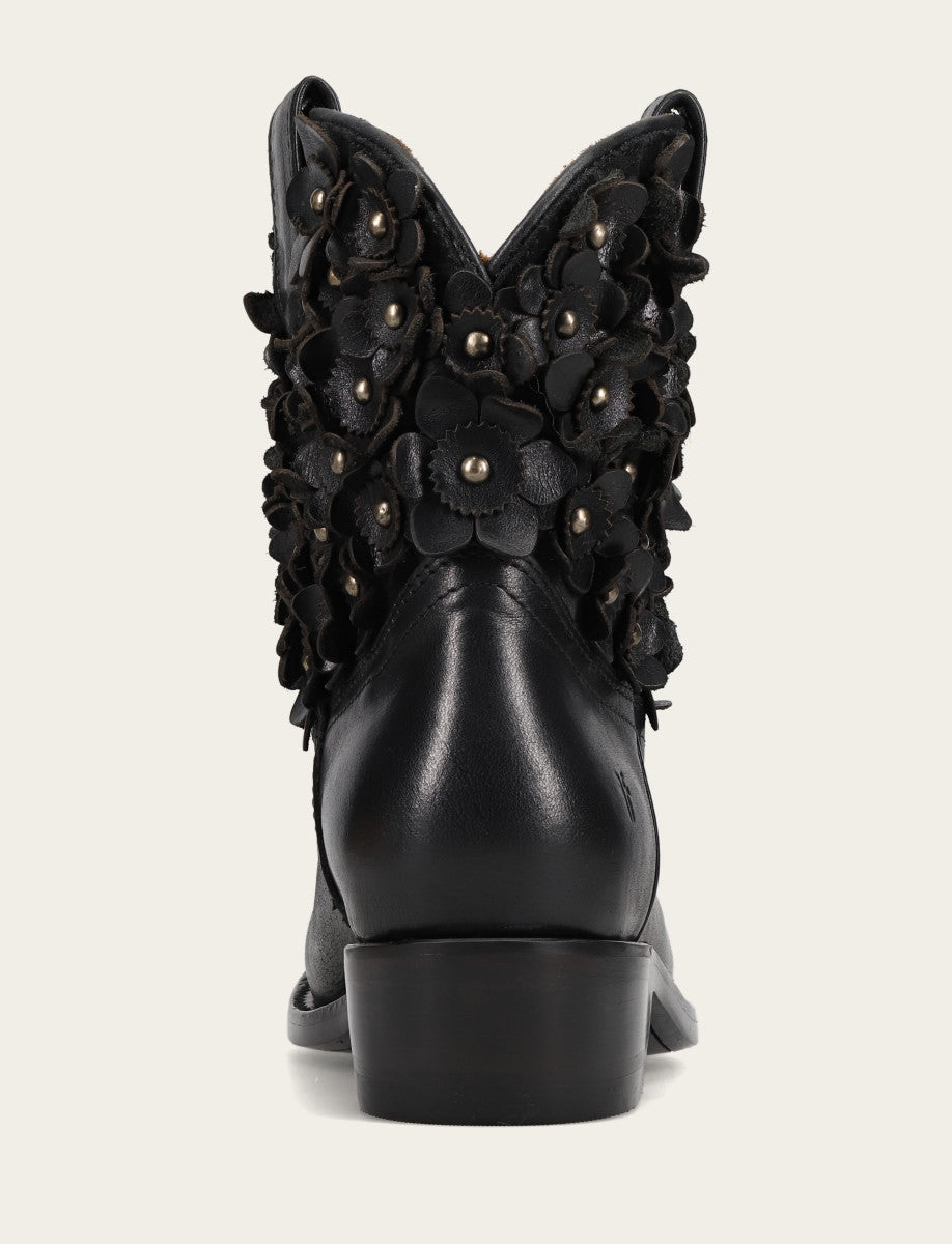 Frye Premium - Women's Black Billy Flower Boot