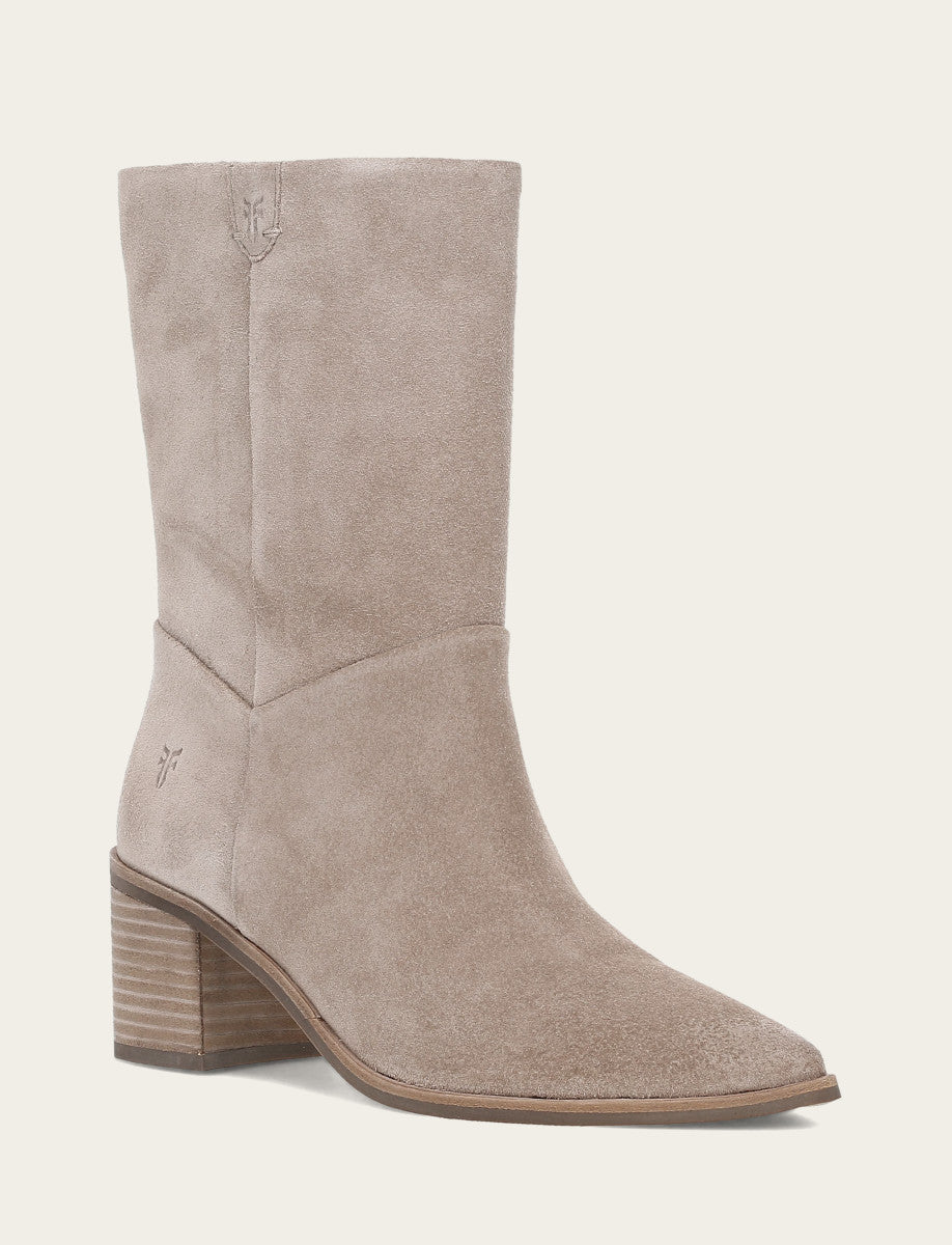 Frye Exclusive - Women's Taupe Sadie Softy Mid Booties