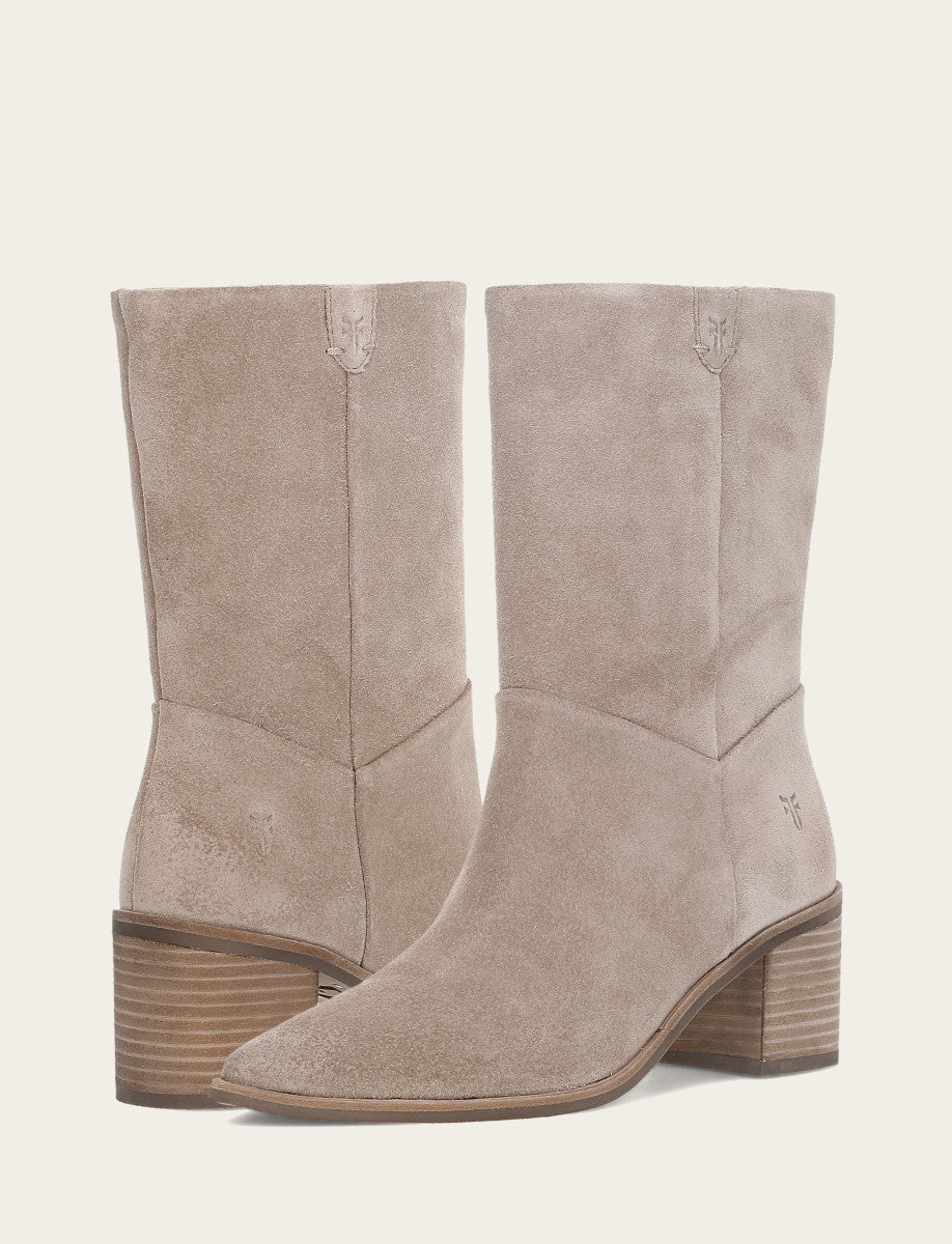 Frye Exclusive - Women's Taupe Sadie Softy Mid Booties