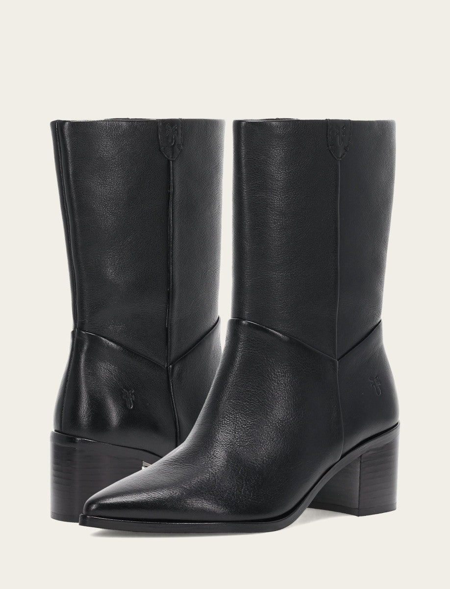 Frye Deals - Women's Black Sadie Softy Mid Booties