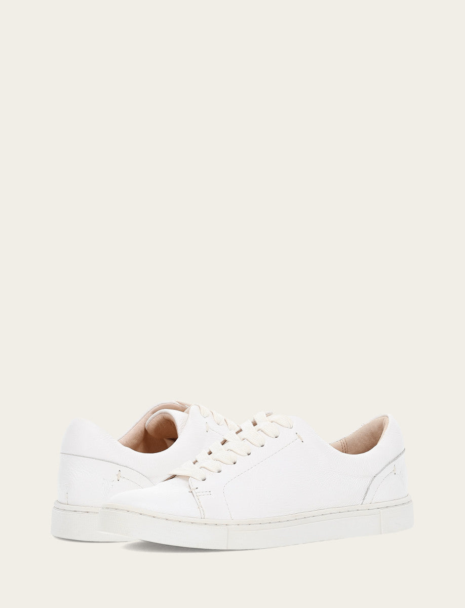 Frye Quality - Women's White Ivy Low Lace Sneakers