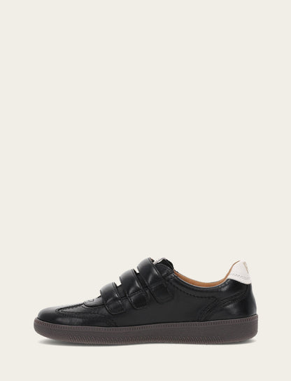 Frye Best Price - Women's Black Milly 3 Strap Sneakers