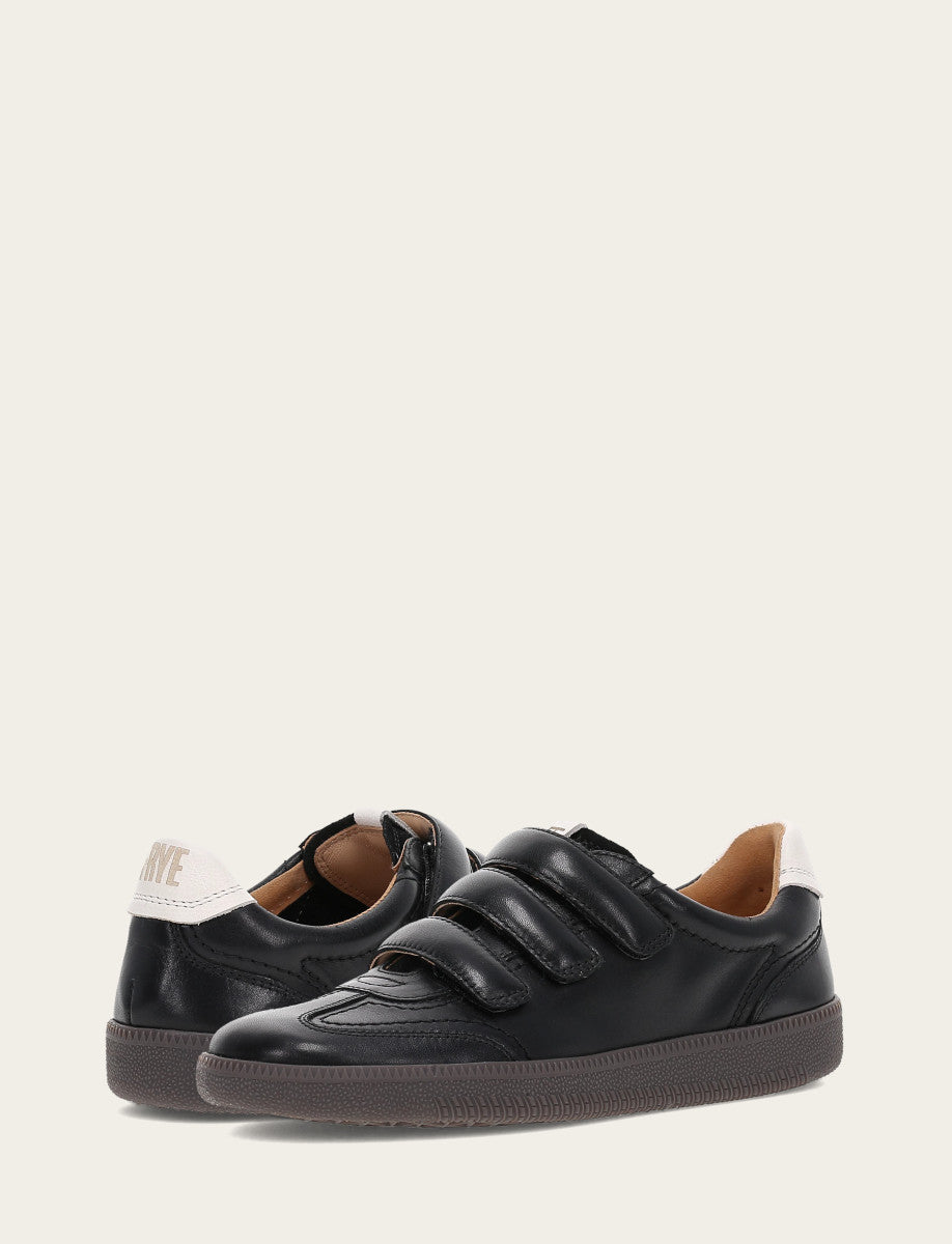 Frye Best Price - Women's Black Milly 3 Strap Sneakers