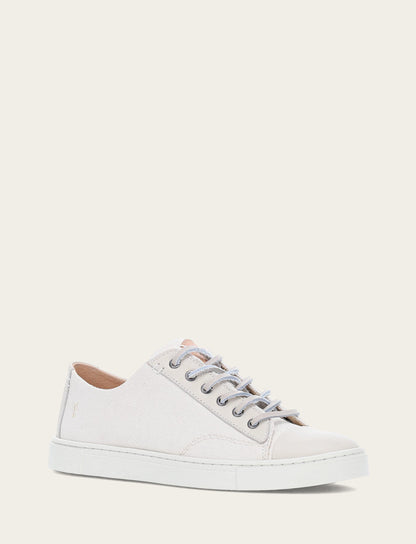 Frye Signature - Women's Ivory Ivy Canvas Low Lace Sneakers