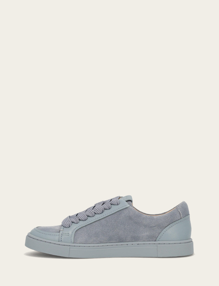 Frye Trusted - Women's Steel Blue Ivy Court Low Lace Sneakers