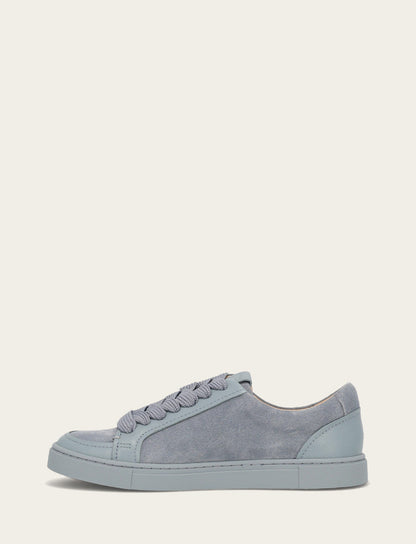 Frye Trusted - Women's Steel Blue Ivy Court Low Lace Sneakers