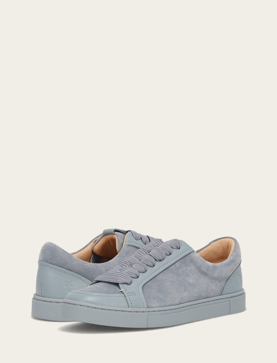 Frye Trusted - Women's Steel Blue Ivy Court Low Lace Sneakers