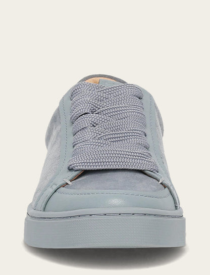 Frye Trusted - Women's Steel Blue Ivy Court Low Lace Sneakers