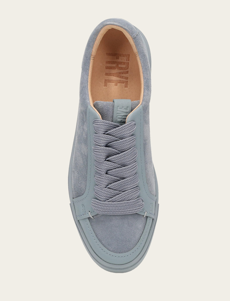 Frye Trusted - Women's Steel Blue Ivy Court Low Lace Sneakers