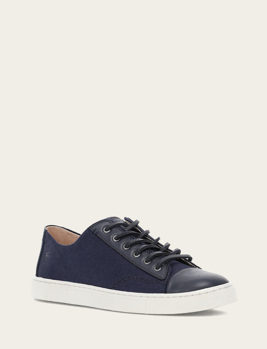 Frye Latest - Women's Navy Ivy Canvas Low Lace Sneakers
