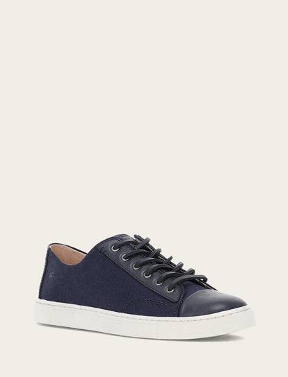 Frye Latest - Women's Navy Ivy Canvas Low Lace Sneakers