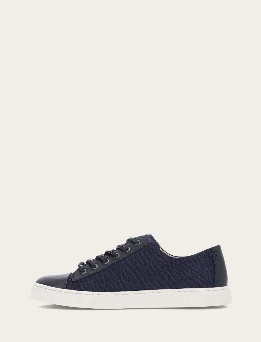 Frye Latest - Women's Navy Ivy Canvas Low Lace Sneakers
