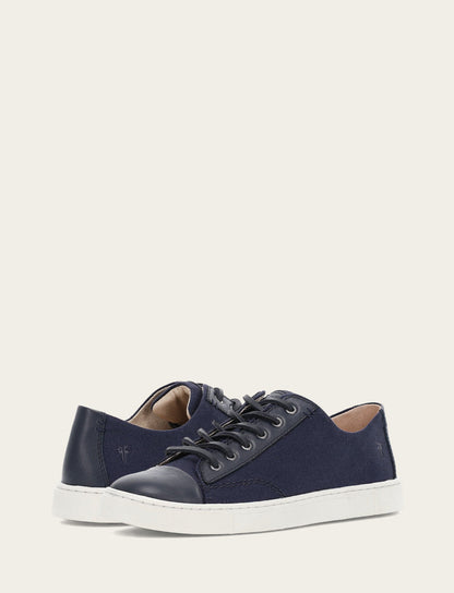 Frye Latest - Women's Navy Ivy Canvas Low Lace Sneakers