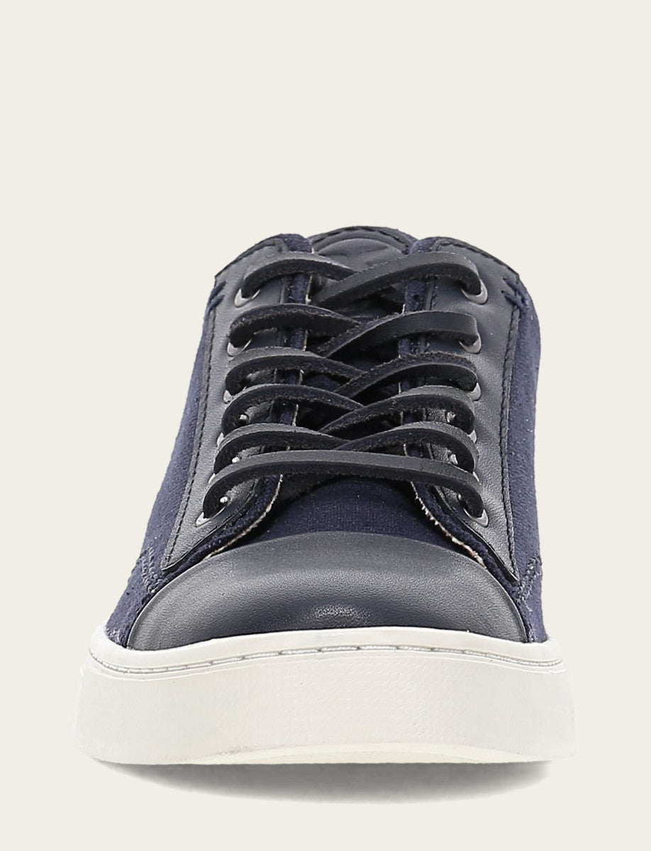 Frye Latest - Women's Navy Ivy Canvas Low Lace Sneakers