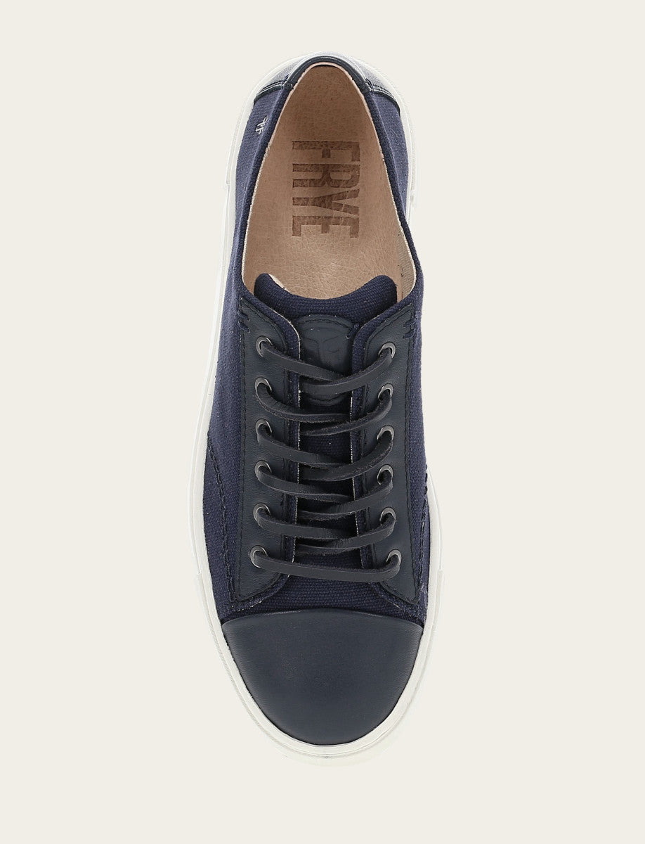 Frye Latest - Women's Navy Ivy Canvas Low Lace Sneakers