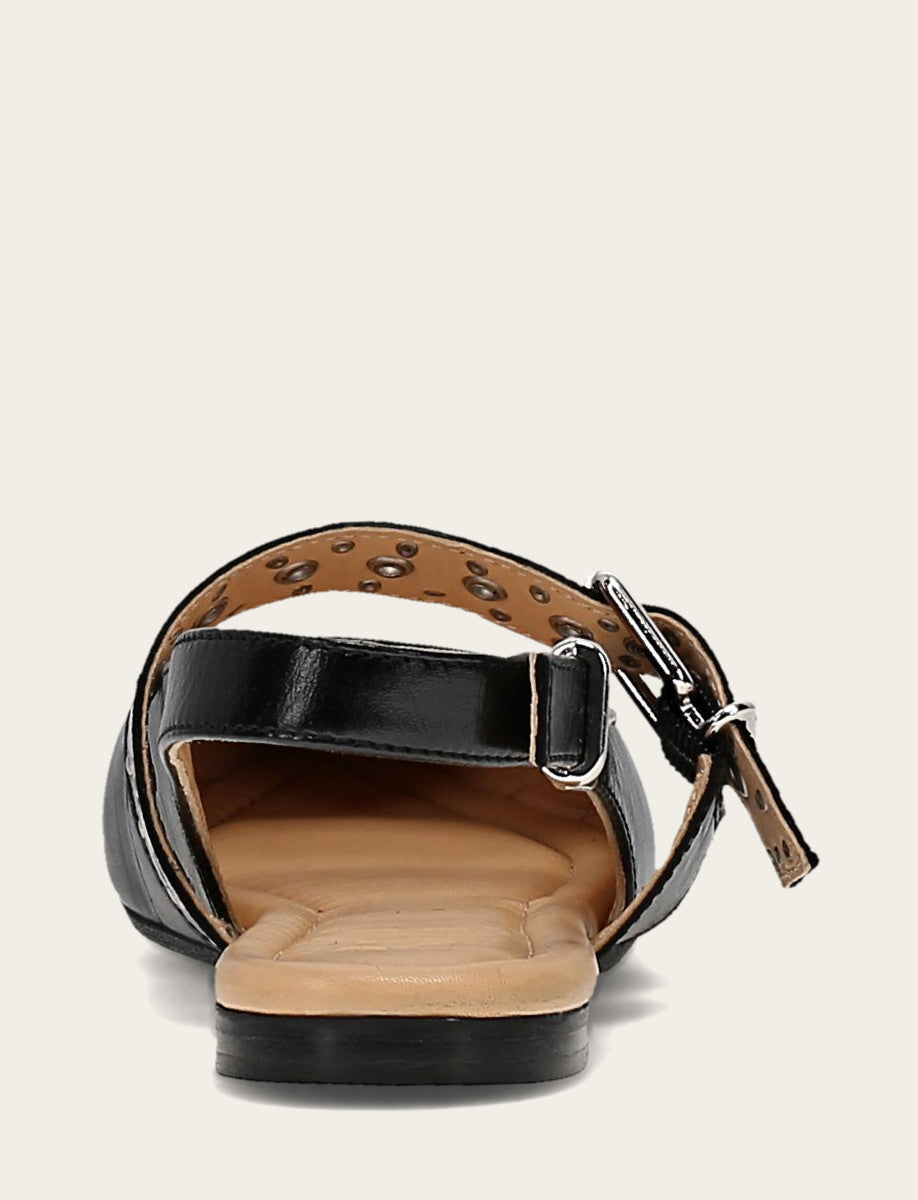 Frye Signature - Women's Black Heather Slingback Studded Shoe