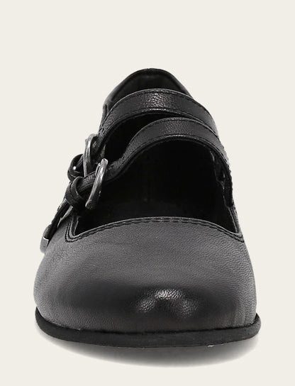 Frye Deals - Women's Black Carson Multi Mary Jane Flats