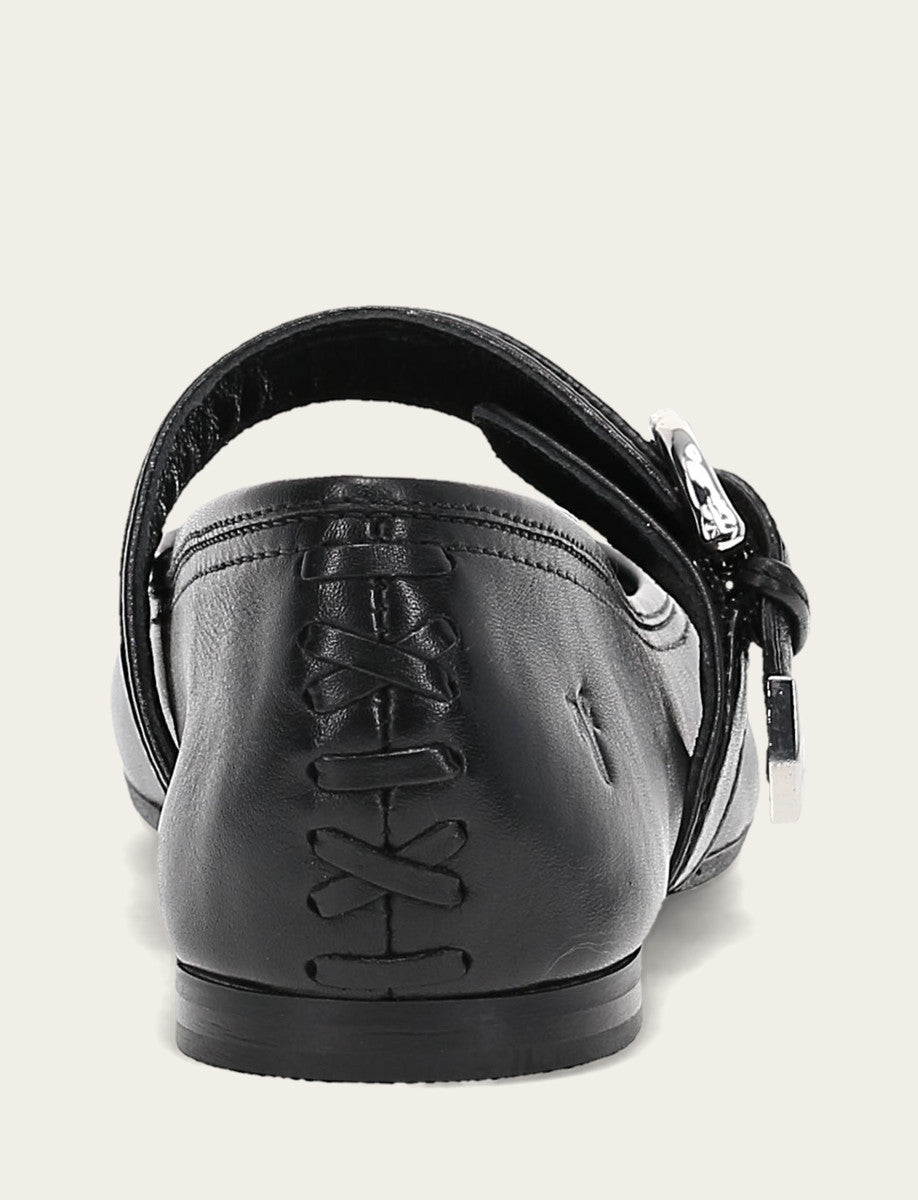 Frye Value - Women's Black Heather Buckle Mary Jane Flats