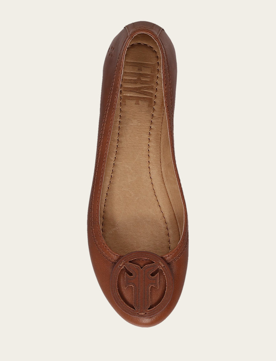 Frye Trending - Women's Cinnamon Carson Logo Ballet Shoe
