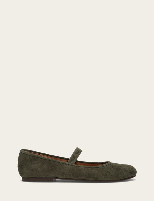 Frye Best Price - Women's Dark Olive Emma Elastic Mary Jane Shoe
