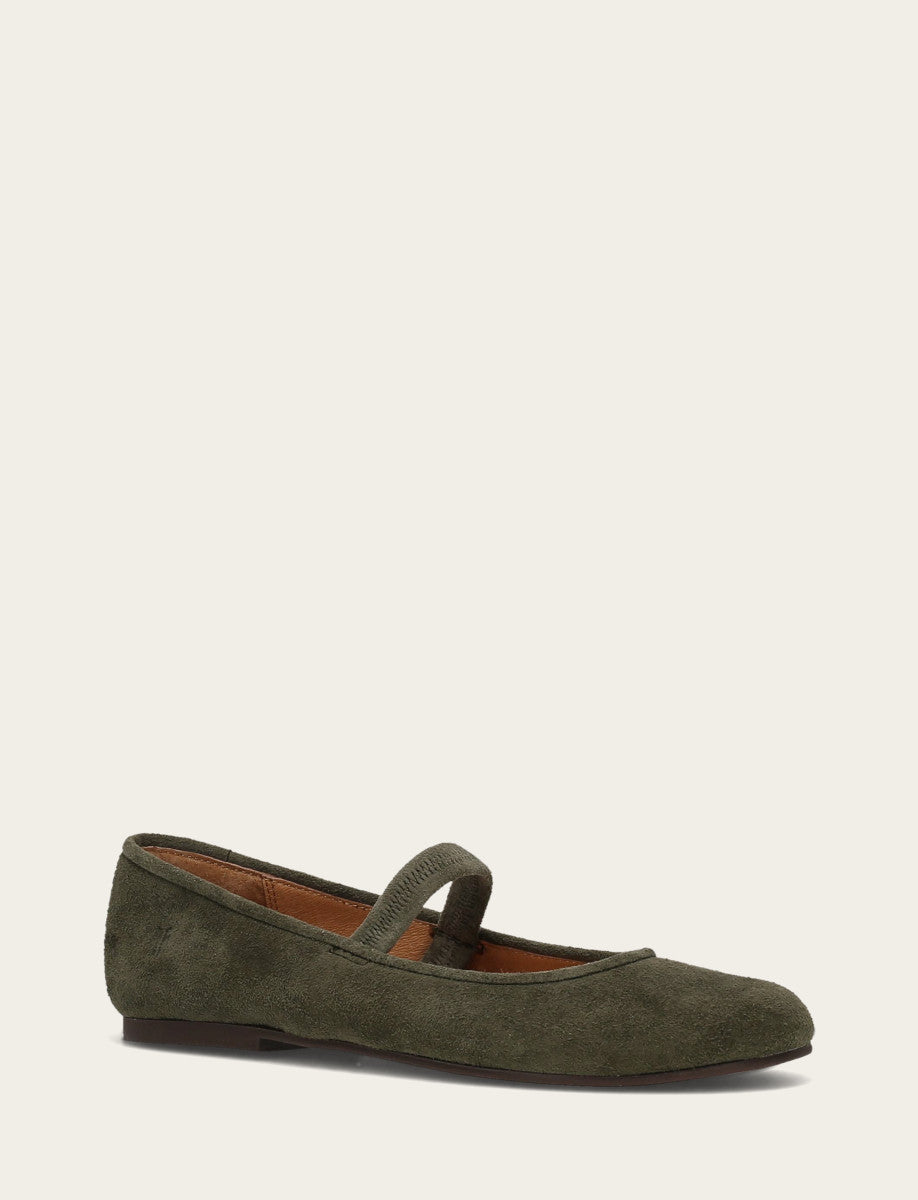 Frye Best Price - Women's Dark Olive Emma Elastic Mary Jane Shoe