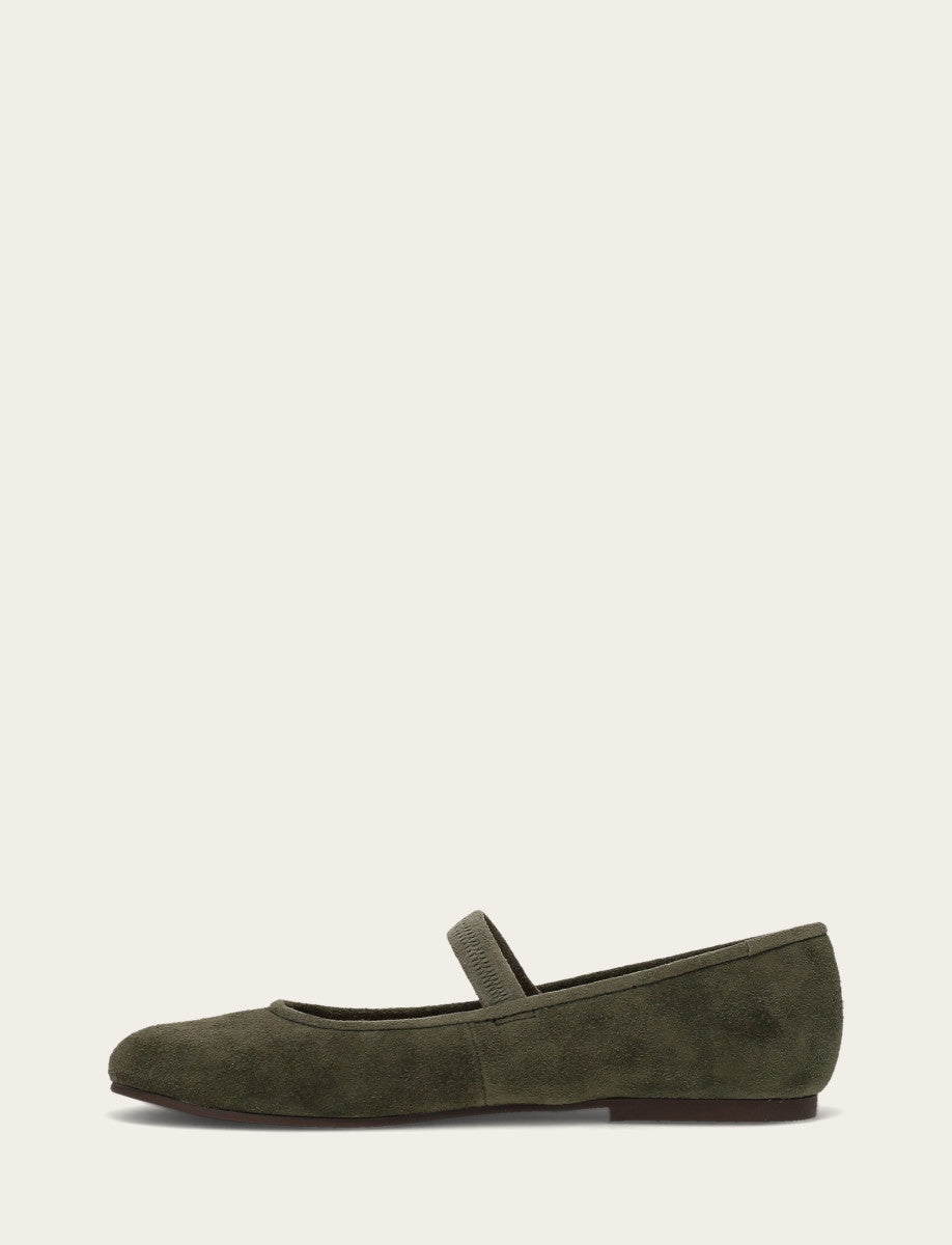 Frye Best Price - Women's Dark Olive Emma Elastic Mary Jane Shoe