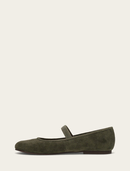 Frye Best Price - Women's Dark Olive Emma Elastic Mary Jane Shoe