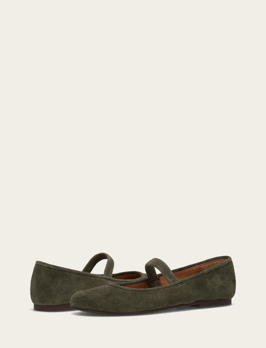Frye Best Price - Women's Dark Olive Emma Elastic Mary Jane Shoe