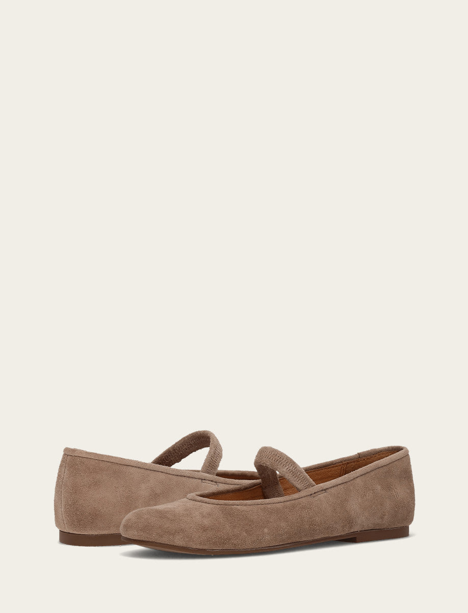 Frye Top Pick - Women's Dark Taupe Emma Elastic Mary Jane Shoe