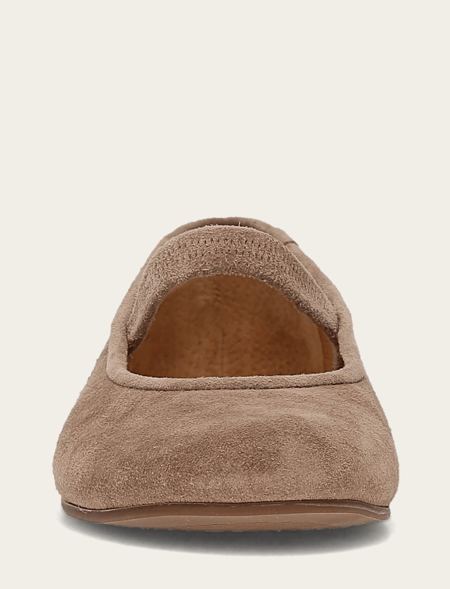 Frye Top Pick - Women's Dark Taupe Emma Elastic Mary Jane Shoe