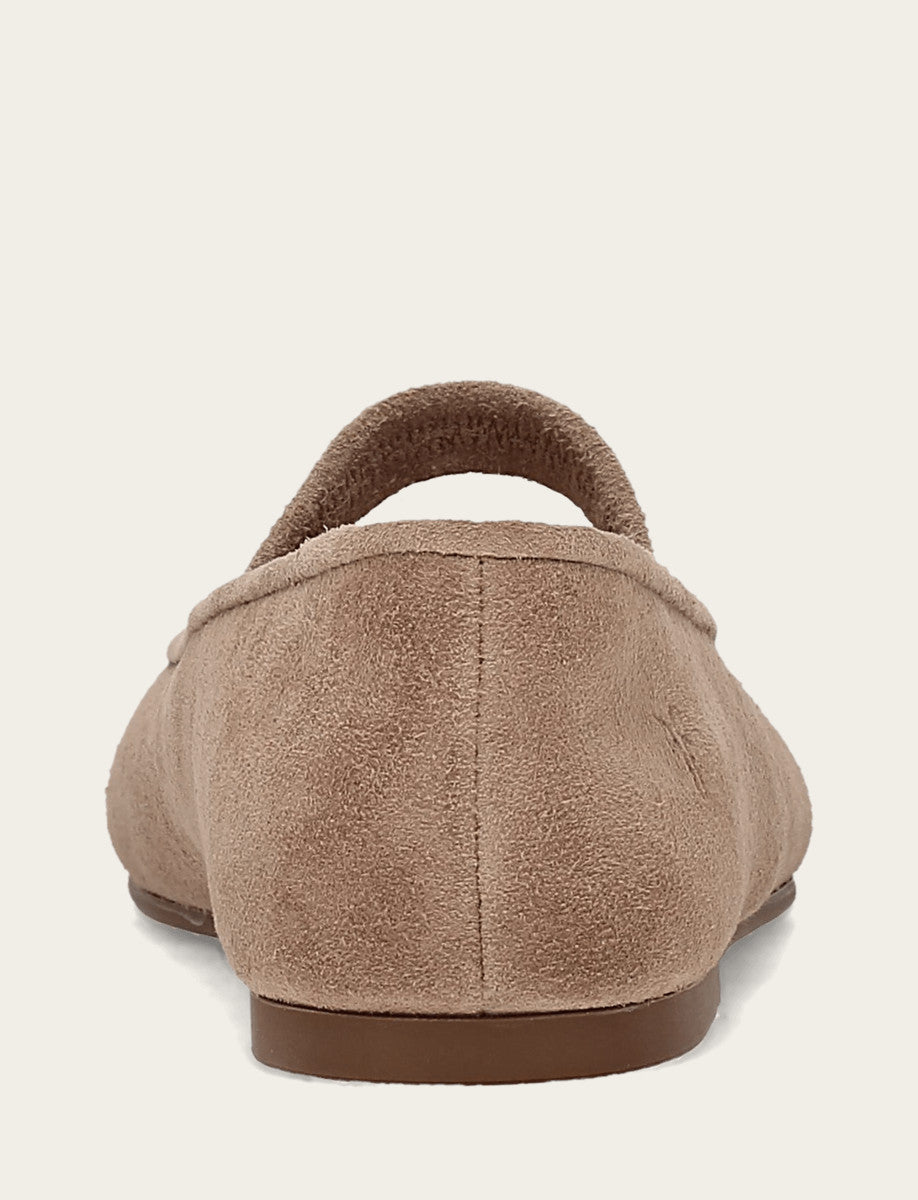 Frye Top Pick - Women's Dark Taupe Emma Elastic Mary Jane Shoe