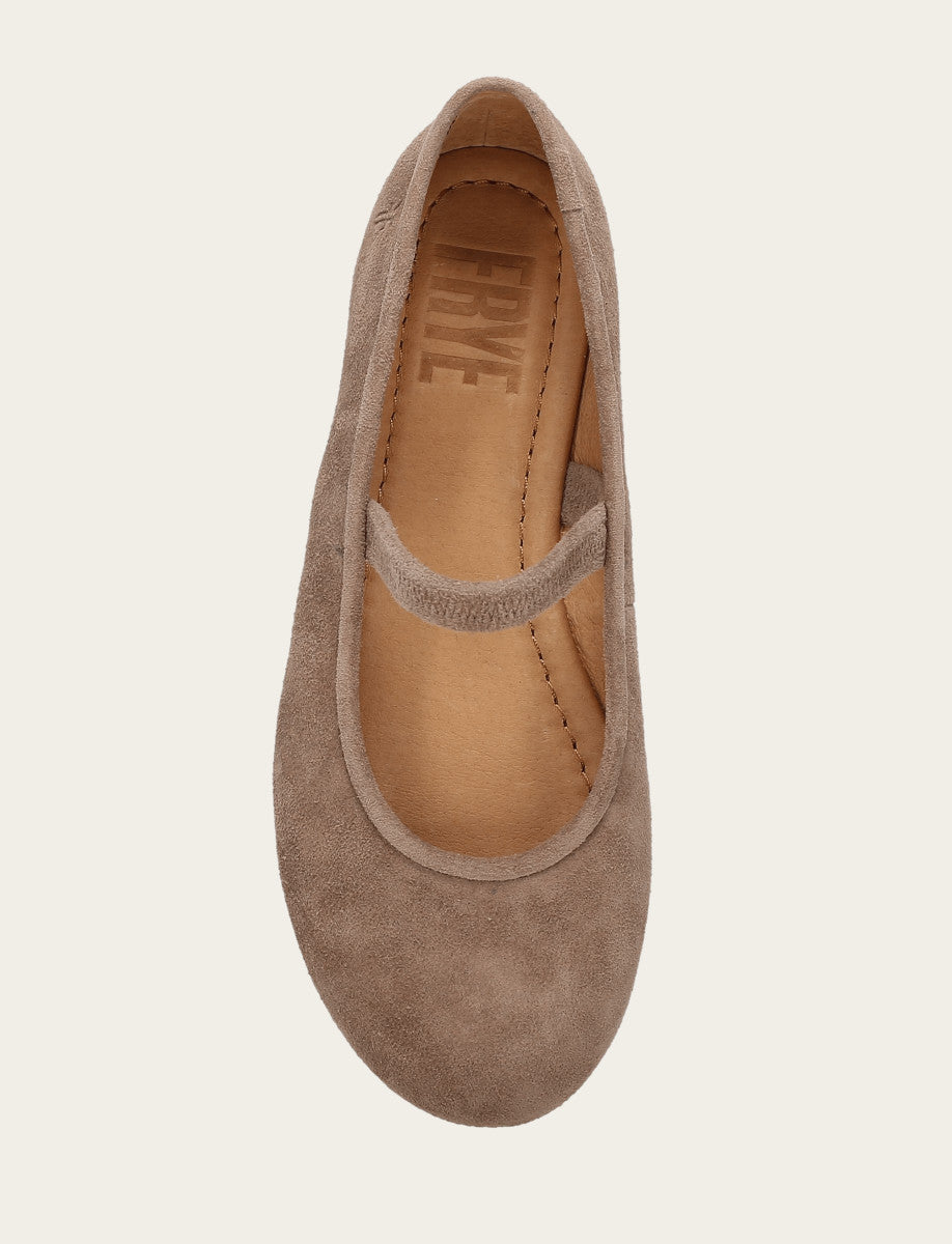 Frye Top Pick - Women's Dark Taupe Emma Elastic Mary Jane Shoe