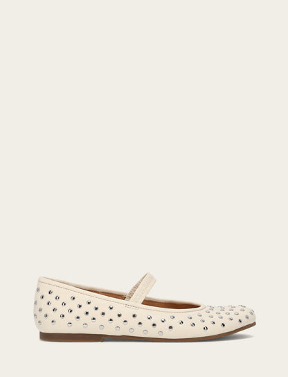 Frye Great Value - Women's Ecru Emma Studded Mary Jane Shoe