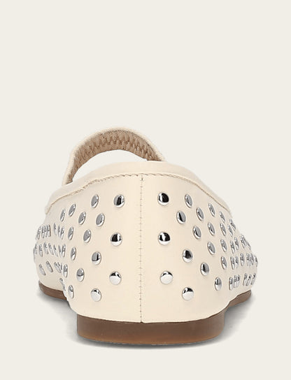 Frye Great Value - Women's Ecru Emma Studded Mary Jane Shoe