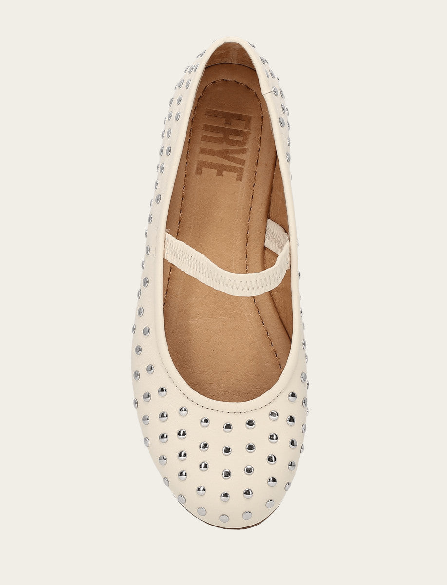 Frye Great Value - Women's Ecru Emma Studded Mary Jane Shoe