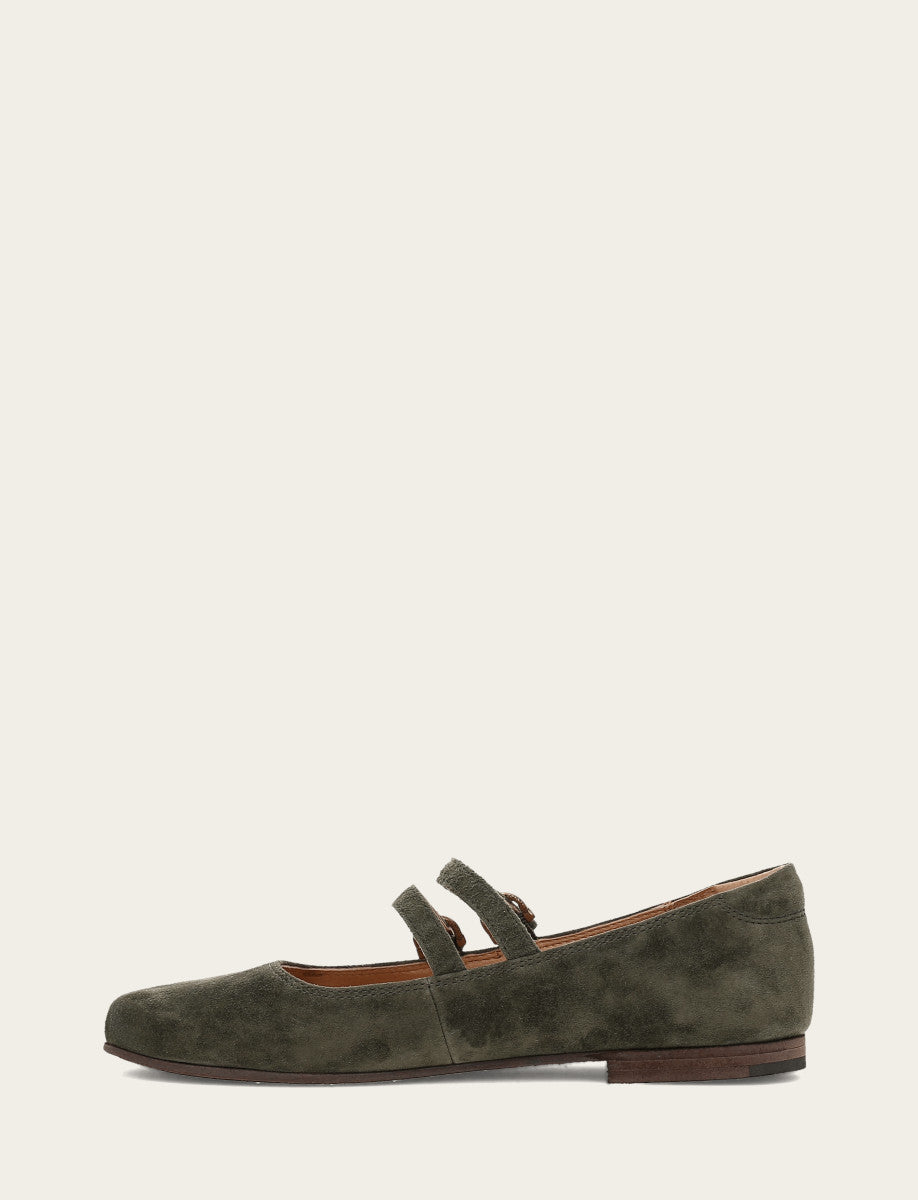 Frye Trending - Women's Dark Olive Carson Multi Mary Jane Shoe
