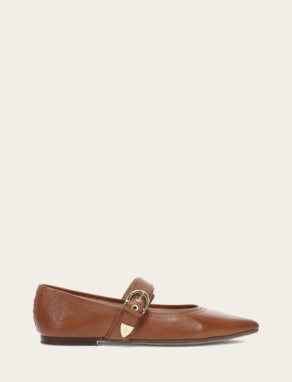 Frye Special Offer - Women's Dark Latte Heather Buckle Mary Jane Flats