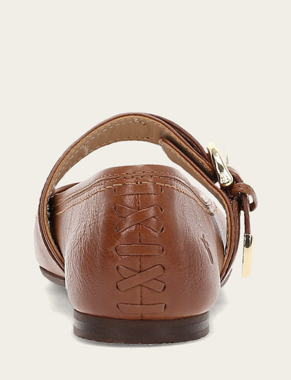 Frye Special Offer - Women's Dark Latte Heather Buckle Mary Jane Flats